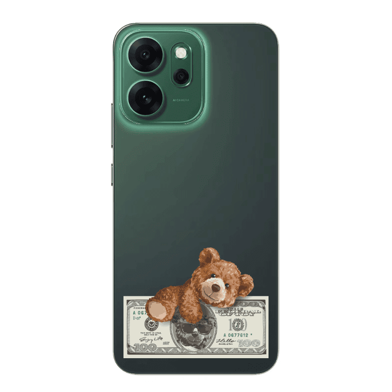 Oppo 14 F Money Style Transparent Silicone TPU Θήκη